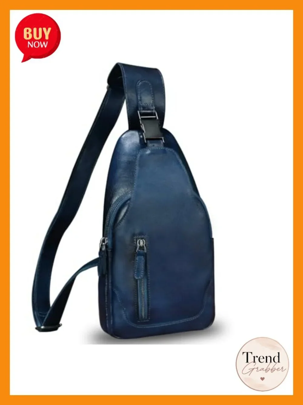 Genuine Leather Sling Bag Crossbody Backpack Shoulder Chest Purse